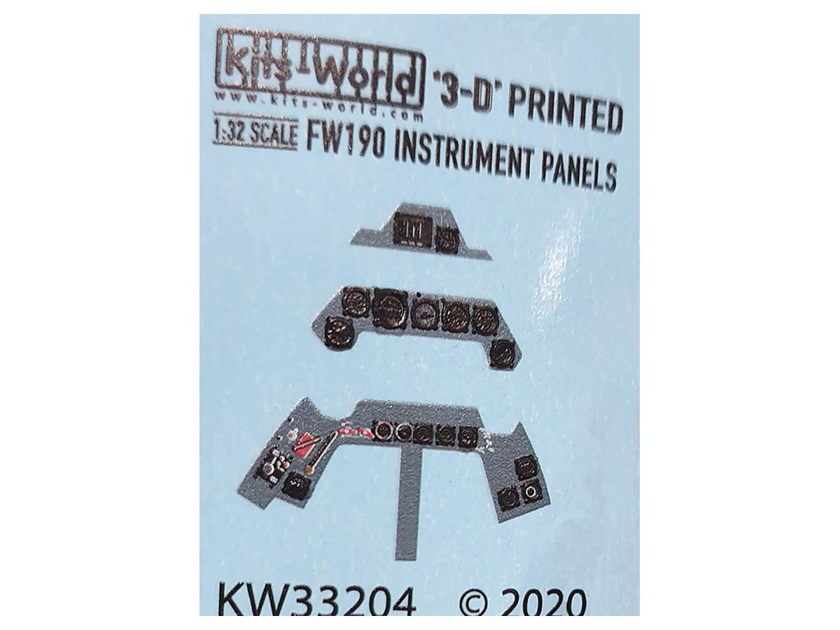 WW.II German Army FW190 Instrument Panel Detail Up 3D Decal