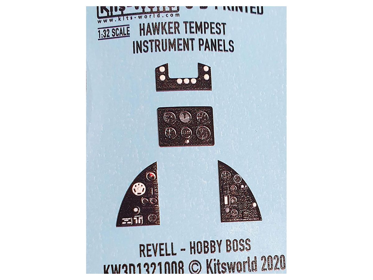 WW.II British Hawker Tempest Instrument Panel Detail Up 3D Decal