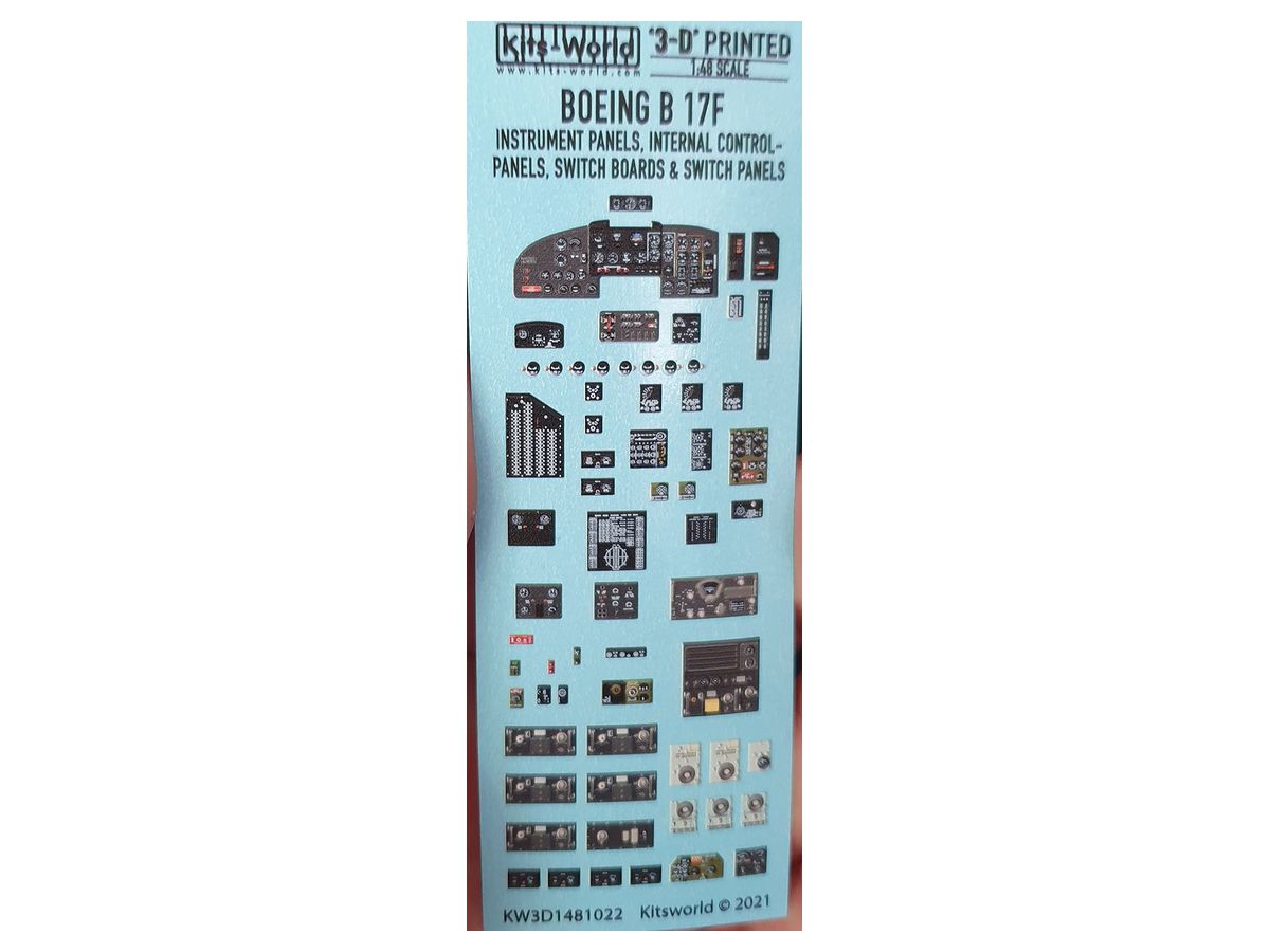 WW.II B-17F Flying Fortress Full Cockpit Interior Detail Up 3D Decal