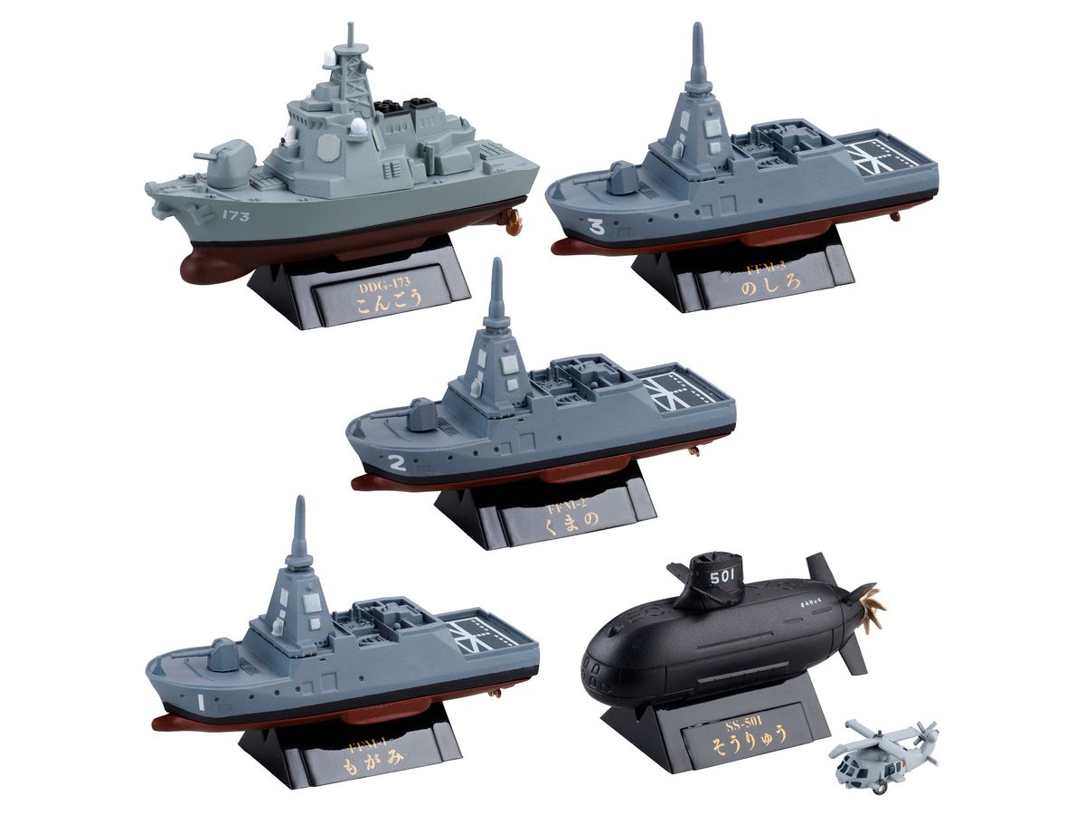 Mini Q World Ship Deformation 6 Maritime Self-Defense Force Vol.2 Attendance! State-of-the-Art Ship: 1Box (6pcs)