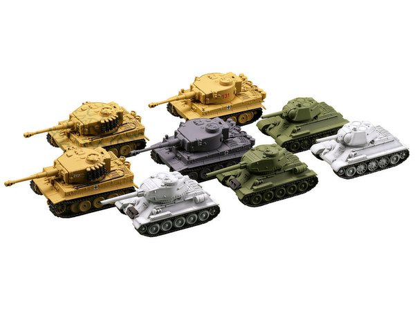 miniQ World Tank Deformed Vol.7 Fierce Fight Eastern Front Arc (Tiger VS T-34): 1Box (8pcs)