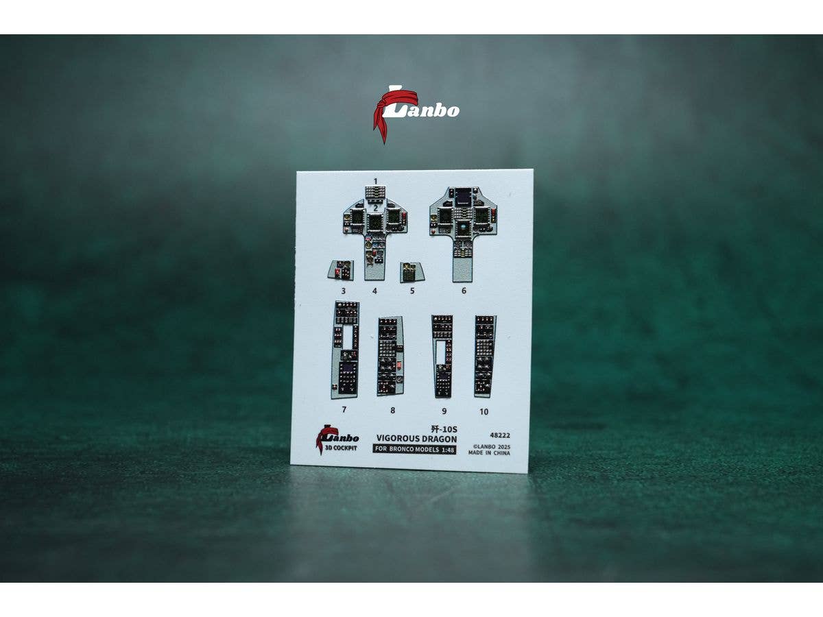 J-10S 3D interior decal (For BRONCO)