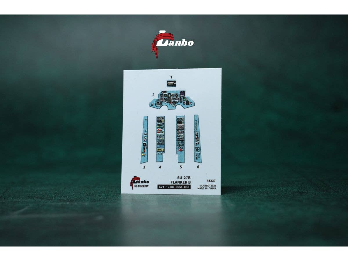 SU-27B 3D interior decal (For HOBBYBOSS)