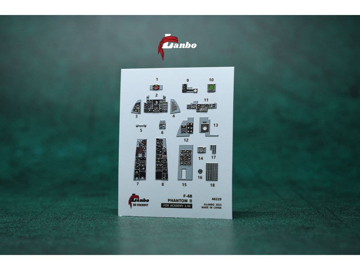 F-4B 3D interior decal (For ACADEMY)