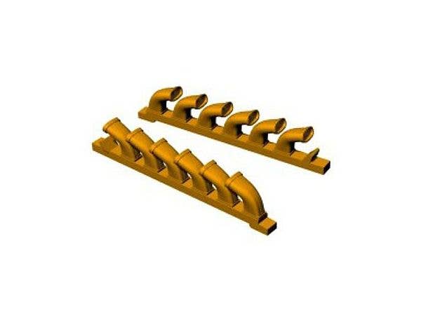 S-199/CS-199 exhaust stacks, for Eduard