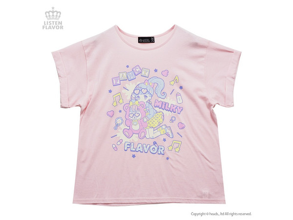 Milky Girl Cut-Sew Pink