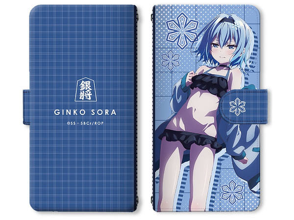 The Ryuo's Work is Never Done!: Book Style Smartphone Case: M Size (Ginko Sora / Swimwear)