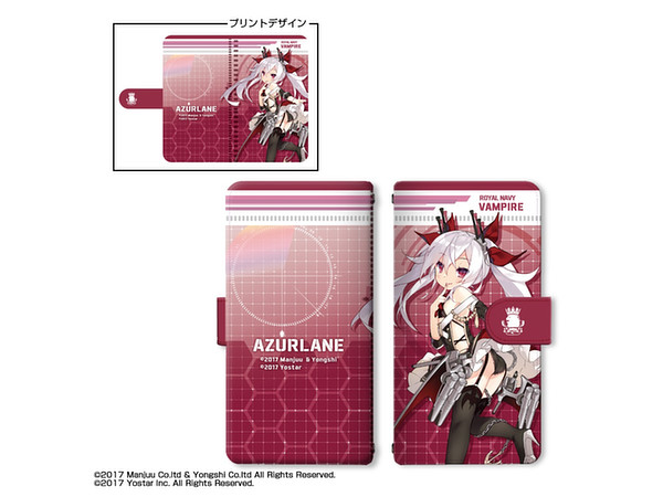 Azur Lane Book Style Smartphone Case L Size Ver.2 Design 06 (Vampire)