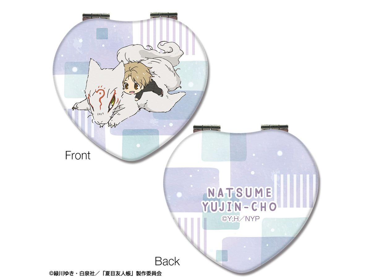 Natsume Yuujin Chou Heart-shaped Compact Mirror Design 04 (Takashi Natsume & Madara)