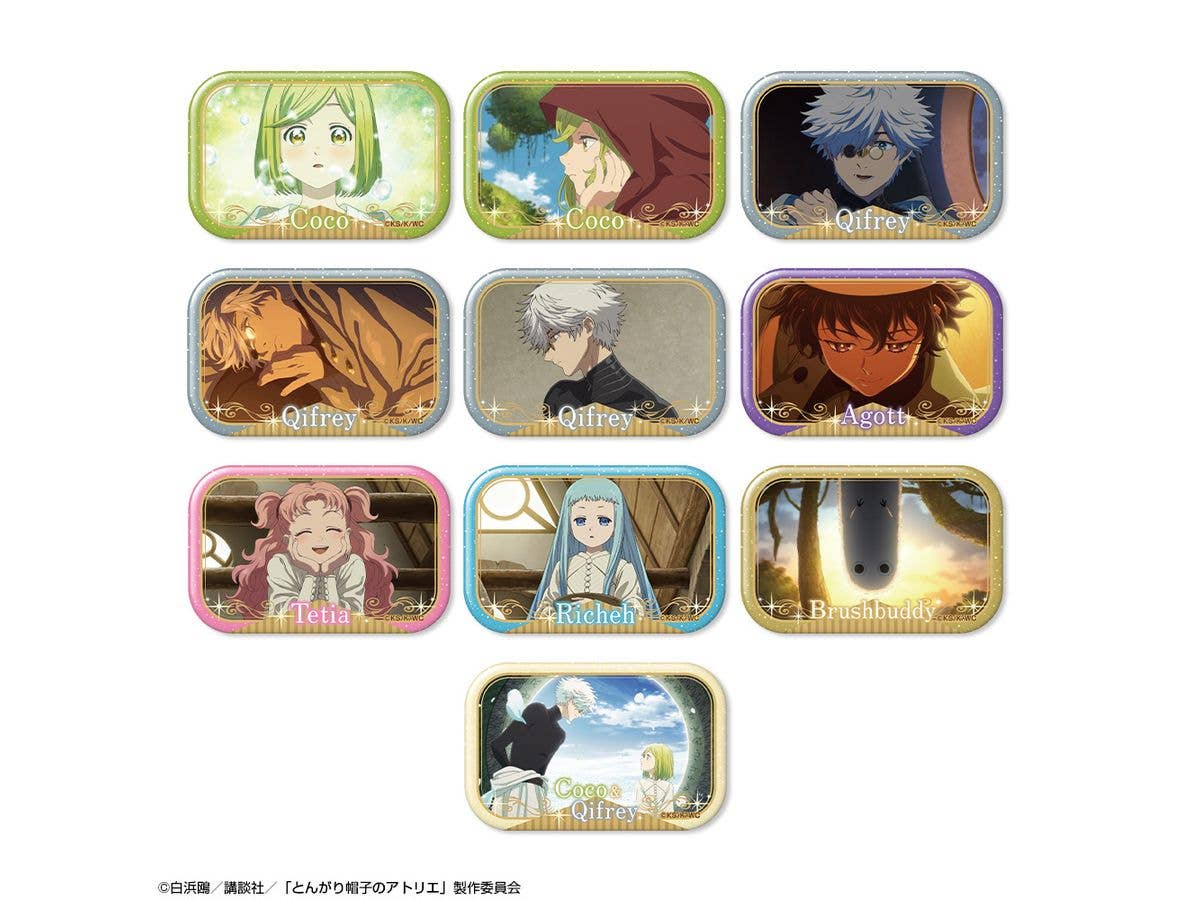 TV Anime Witch Hat Atelier: Trading Rectangular Can Badge 1Box 10pcs