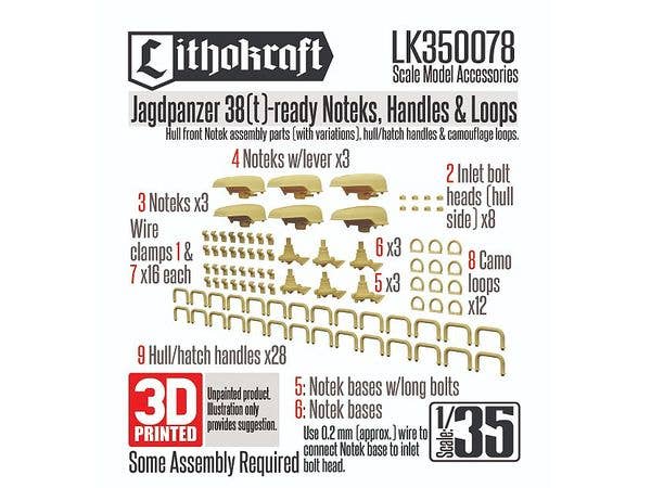 Jagdpanzer 38(t)-ready Noteks Handles & Loops