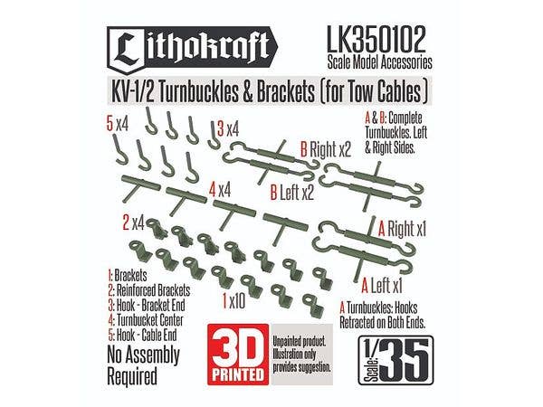 KV-1/2 Turnbuckles & Brackets (for Tow Cables)
