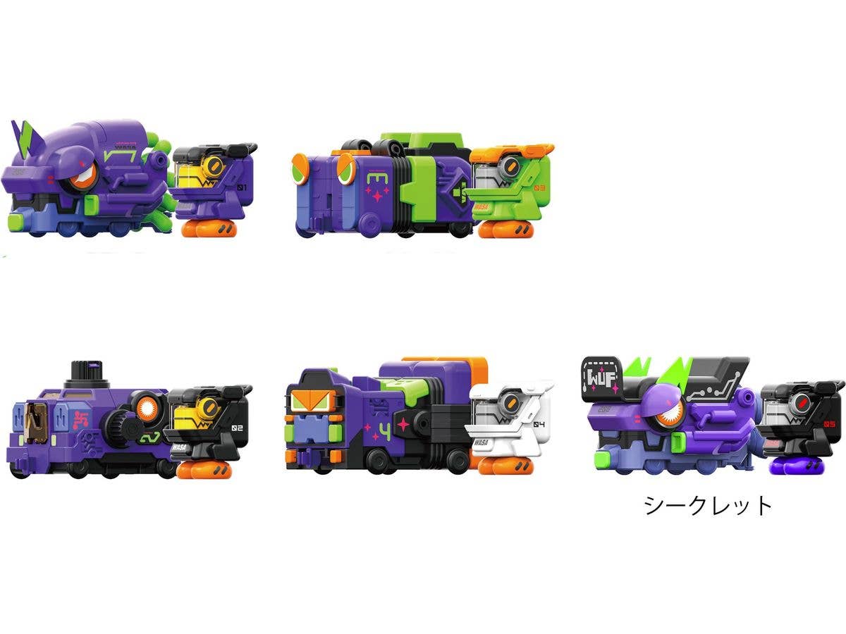 Evangelion x Wasa Super Train Combined Robot EVA206 Trading Figure 1Box 4pcs