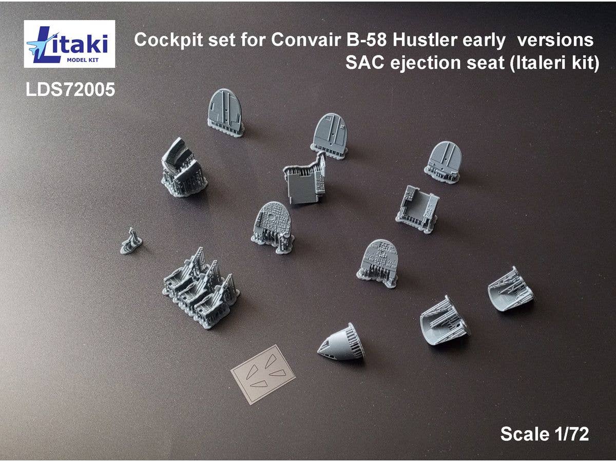 cockpit set for Convair B-58 Hustler EARLY versions SAC ejection seat (Italeri kit)