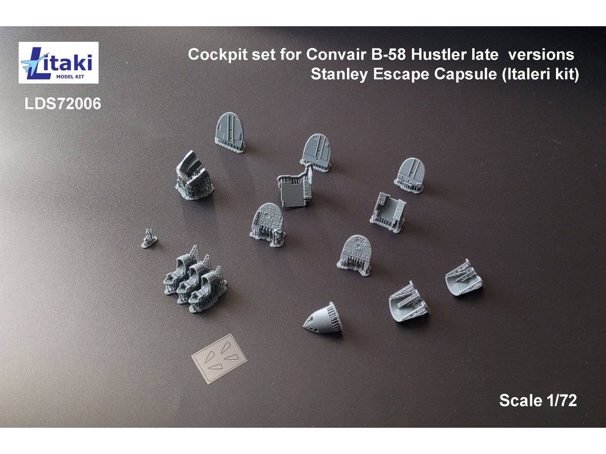 cockpit set for Convair B-58 Hustler LATE versions Stanley Escape Capsule (Italeri kit)