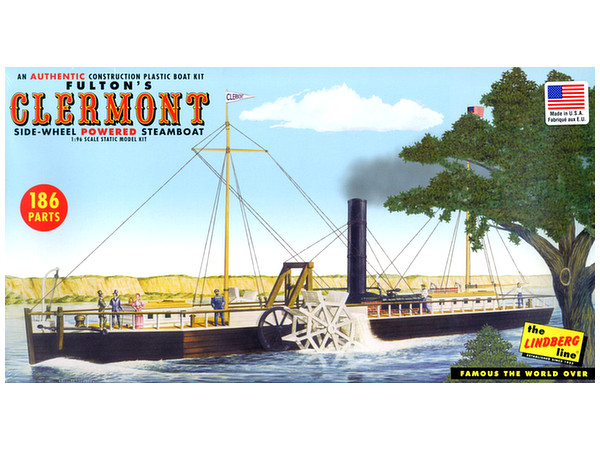 Fulton's Clermont Side Wheel Powered Steamboat