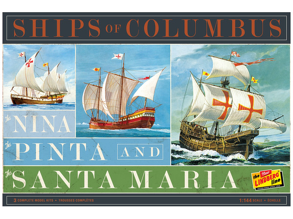 Ships of Columbus: Nina, Pinta and Santa Maria Sailing Ships (3 Kits)