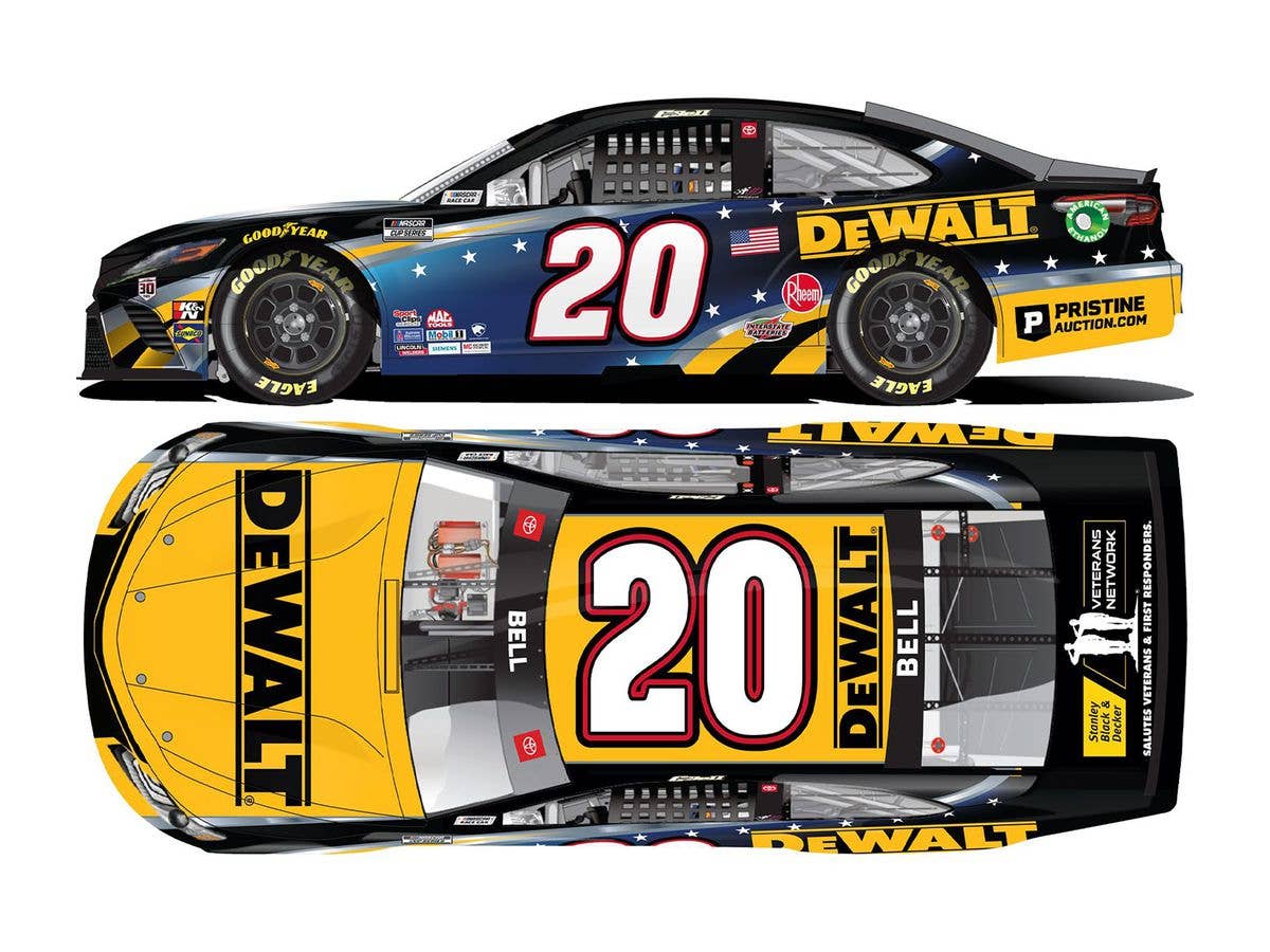 Christopher Bell # 20 DeWALT Salute First Responders TOYOTA Camry NASCAR 2021