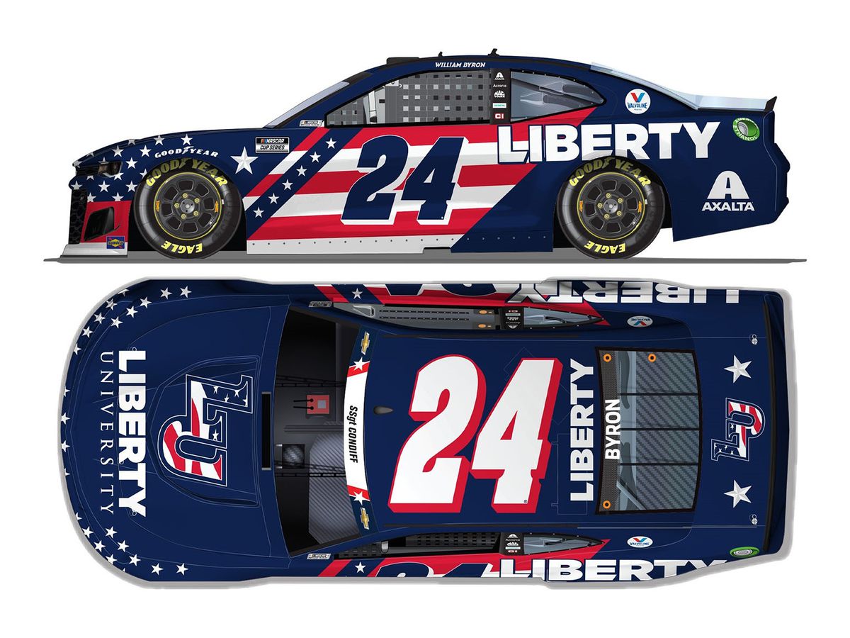 William Byron # 24 Liberty University Salutes Chevrolet Camaro NASCAR 2021