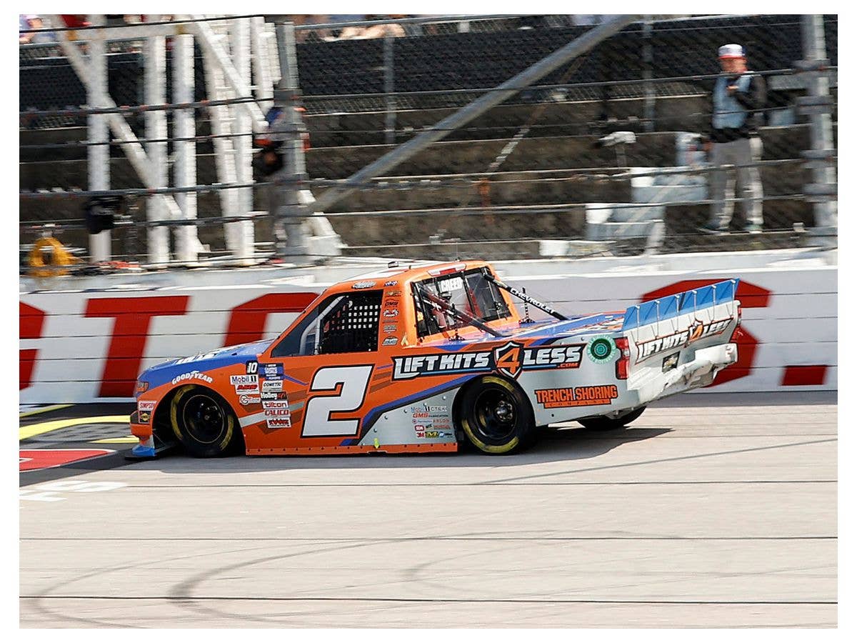 Sheldon Creed # 2 Lift Kitz 4less.com Chevrolet Silverado NASCAR Camping World Track Series 2021 Darlington Raceway In It To Win It 200 Winner
