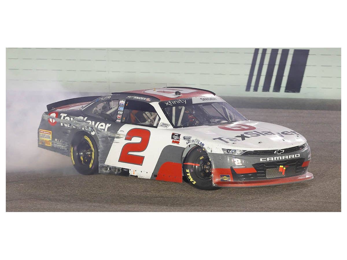 Myatt Snyder # 2 Tax Slayer Chevrolet Camaro NASCAR Xfinity Series 2021 Homestead Miami Speedway Contender Boat 250 Winner