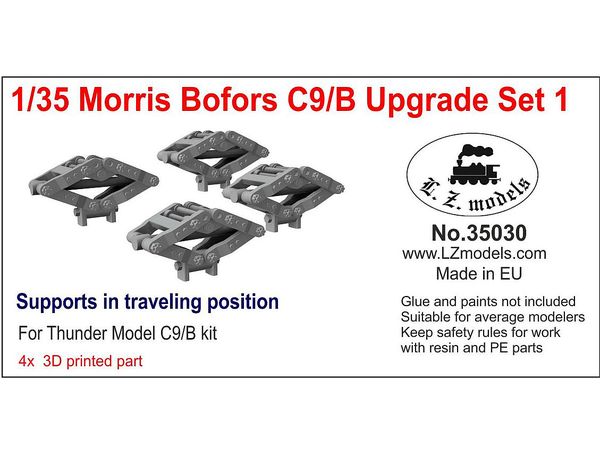 British Morris Bofors Gun Truck Body Support, Moving, 3D Parts