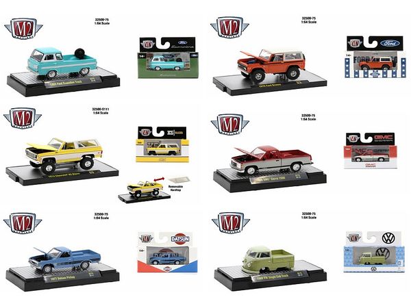 M2 Machines M2 Auto-Trucks / Auto-Japan / M2 VW - Release 32500-75 1Box (6pcs)