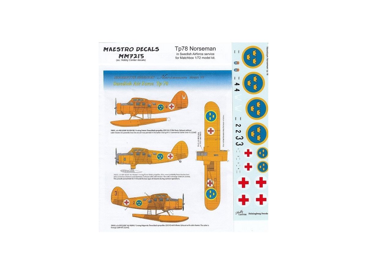 Tp78 Norduyn Norseman in Swedish AF Service