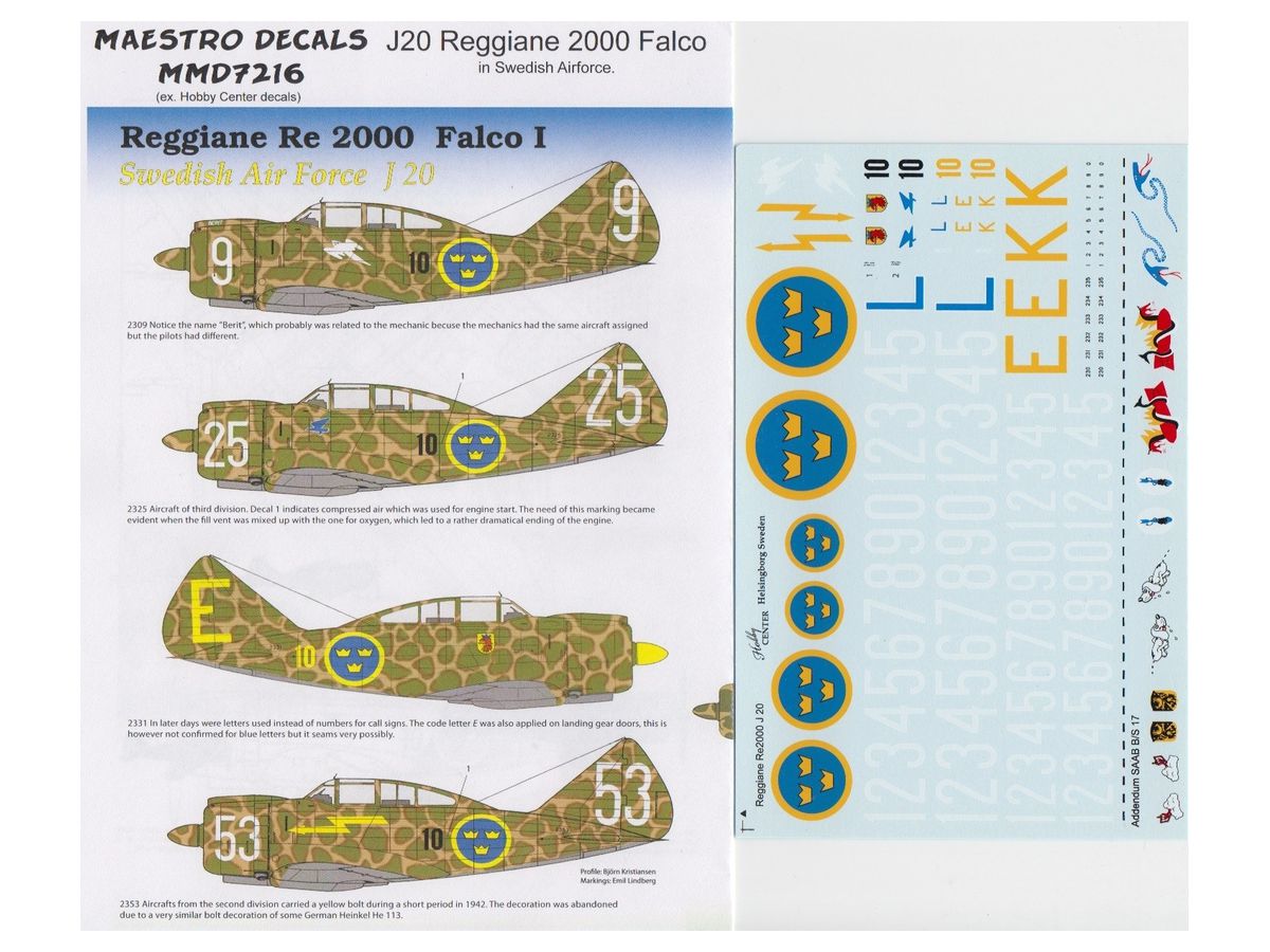 J20 Regianne 2000 Falco in Swedish AF Service