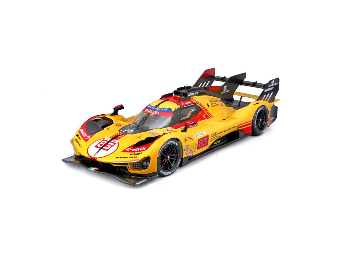 Ferrari 499P Le Mans 2024 No.83 Yellow Clear Case