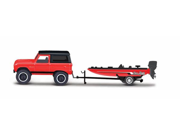 Dtg 1966 Ford Bronco/Bass Boat Red