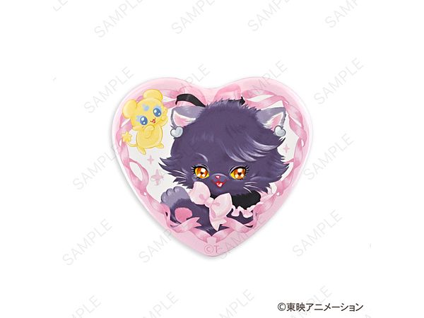 Pretty Cure: Ms Lutra Collaboration Heart-Shaped Can Badge (Cure Black)