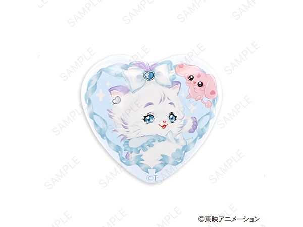 Pretty Cure: Ms Lutra Collaboration Heart-Shaped Can Badge (Cure White)