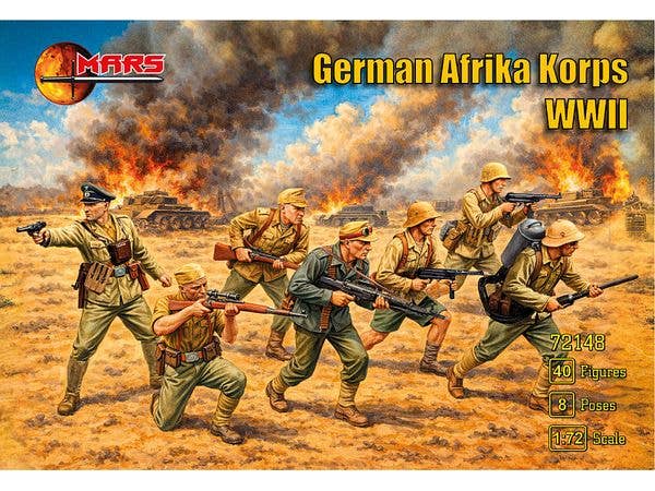 WWII German Africa Corps (40 figures/8 poses)