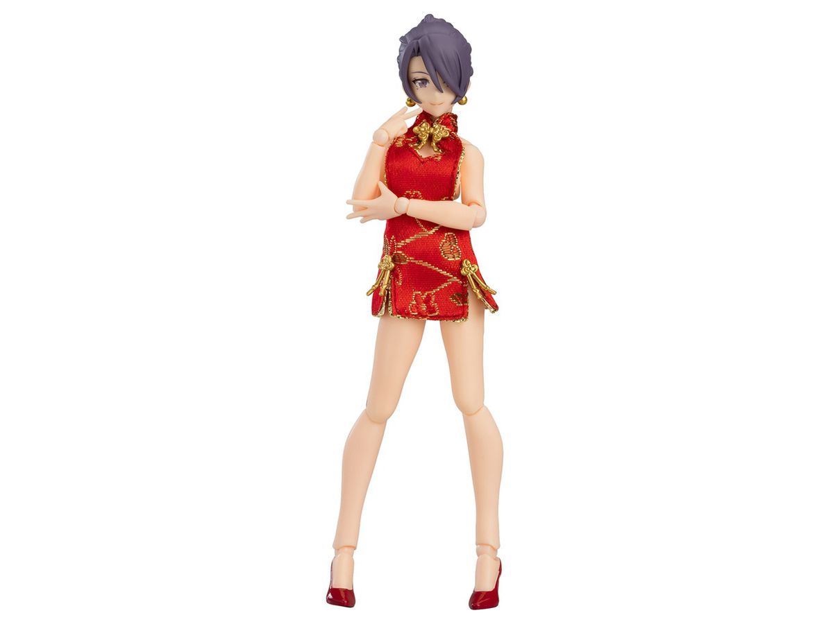 figma Female Body (Mika) with Mini Skirt Chinese Dress Outfit