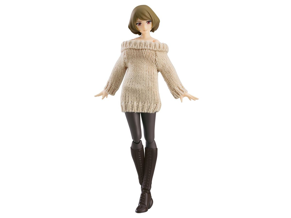 figma Female Body (Chiaki) with Off-the-Shoulder Sweater Dress