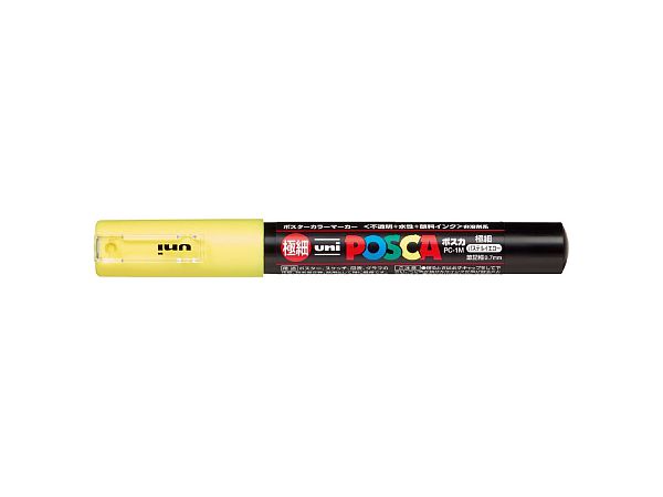 Aqueous Felt-Tip Pen Posca Natural Color Fine Pastel Yellow