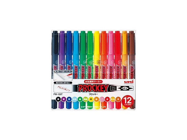 Prockey Aqueous Pigment Marker Fine Print 12 Color Set
