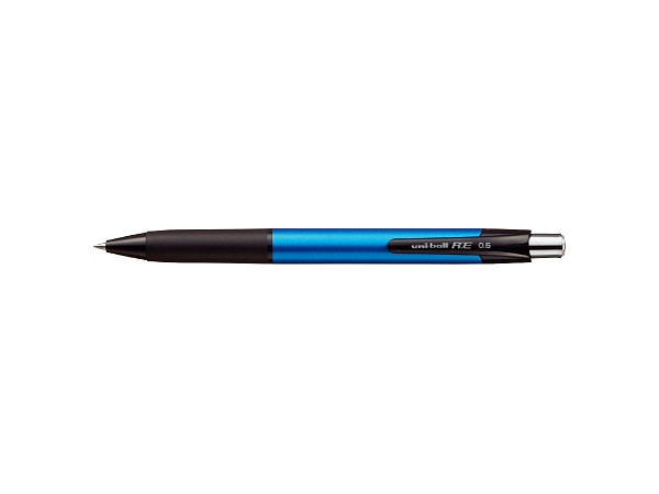 Uni-ball R:E Business Model - Erasable Gel Ink Ballpoint Pen 0.5mm Light Blue (Off Black Ink)