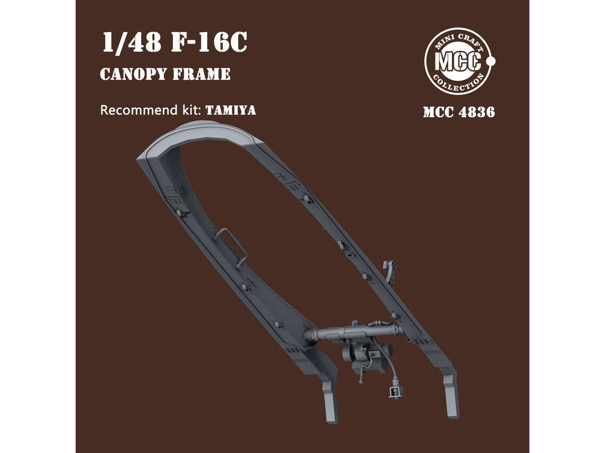 Canopy Frame for Single-seater F-16 for Tamiya