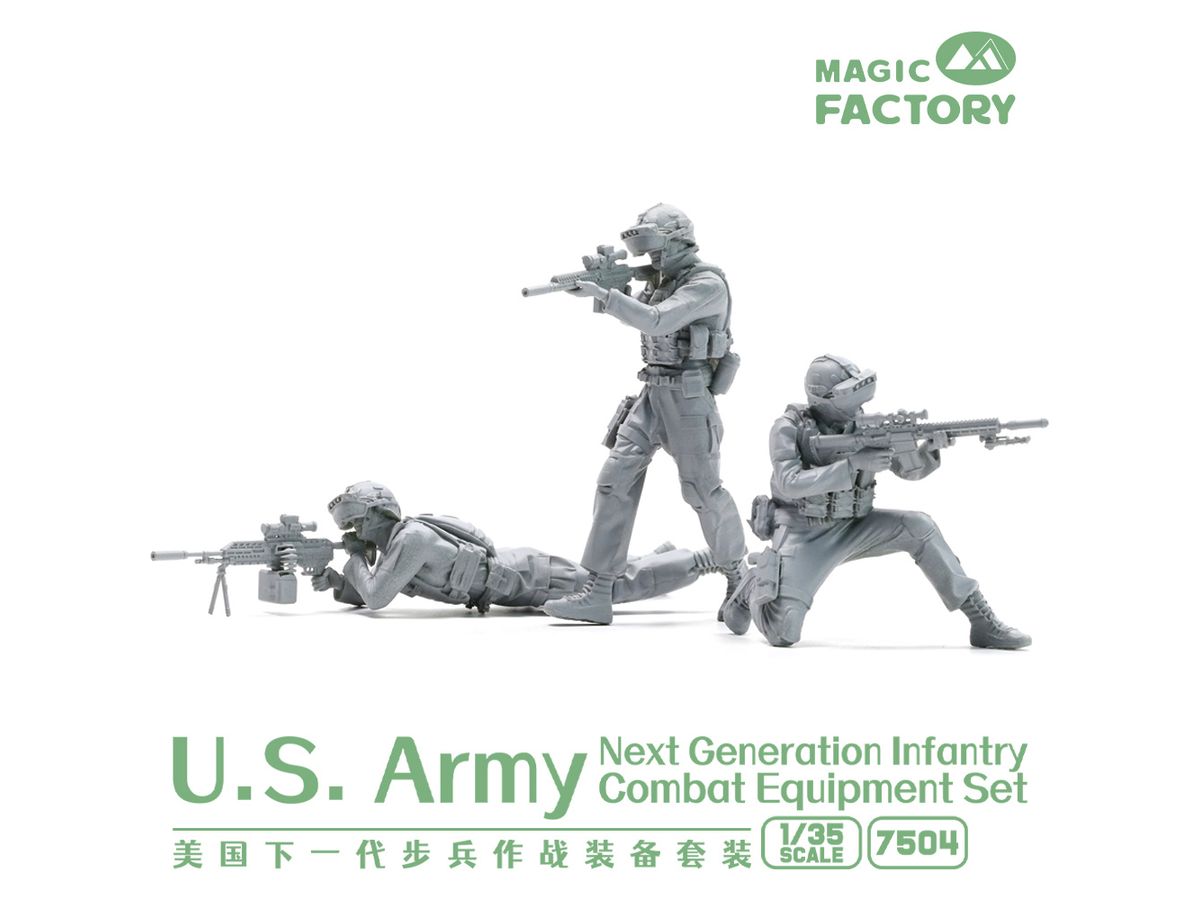 U.S.Army Next Generation Infantry Combat Equipment Resin Set (figures3 / M110A1.1 / XM250.1 / XM7.1 )