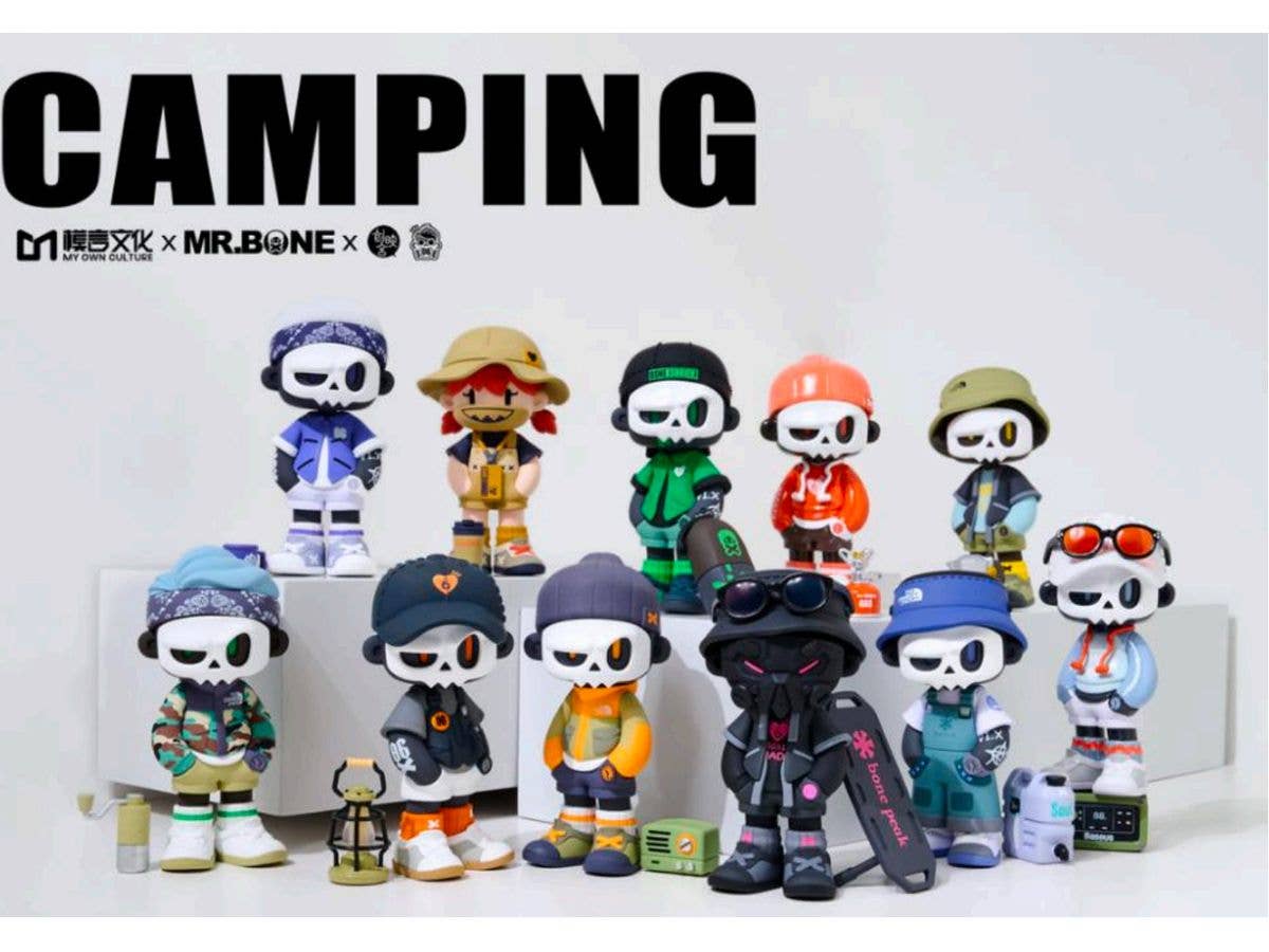 Mr. Bone Blind Box Camping Series: 1Box (9pcs) (Reissue)