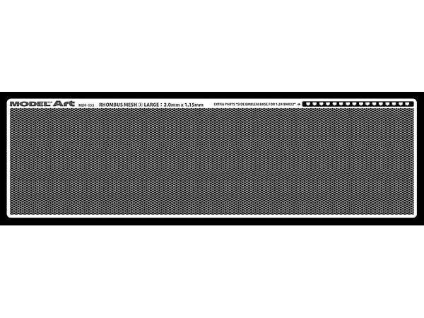 RHOMBUS MESH 2 LARGE : 2.0mm x 1.15mm PHOTO ETCHED PARTS (Incl. EXTRA PARTS SIDE EMBLEM BASE FOR 1:24 BNR32)