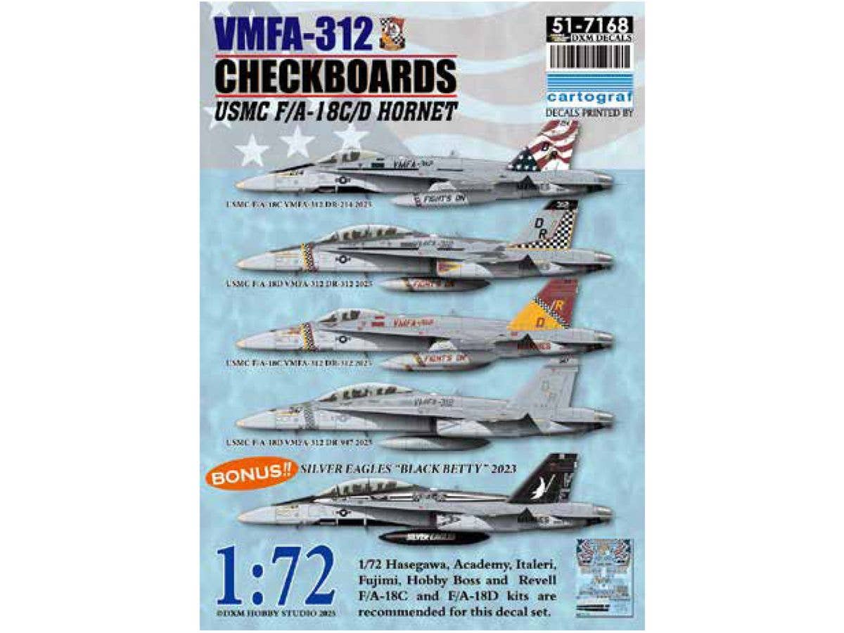 [51-7168] USMC F/A-18C/D Hornet VMFA-312 Checkboards