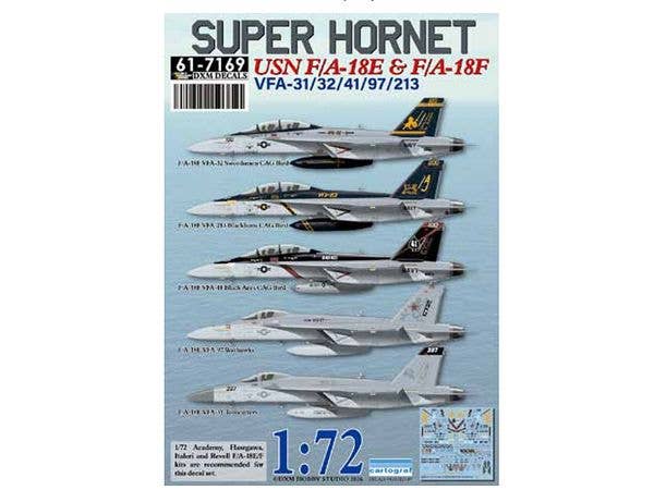(61-7169)U.S. Navy F/A-18E & F/A-18F Super Hornet VFA-31 / 32 / 41 / 97 / 213 Decal Set