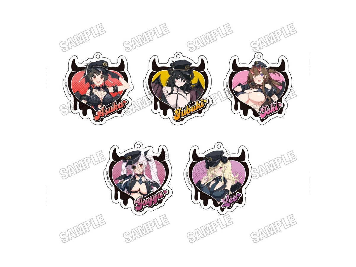 Senran Kagura: Original Acrylic Keychain Collection Devil Police Ver. 1Box (5 Pieces)