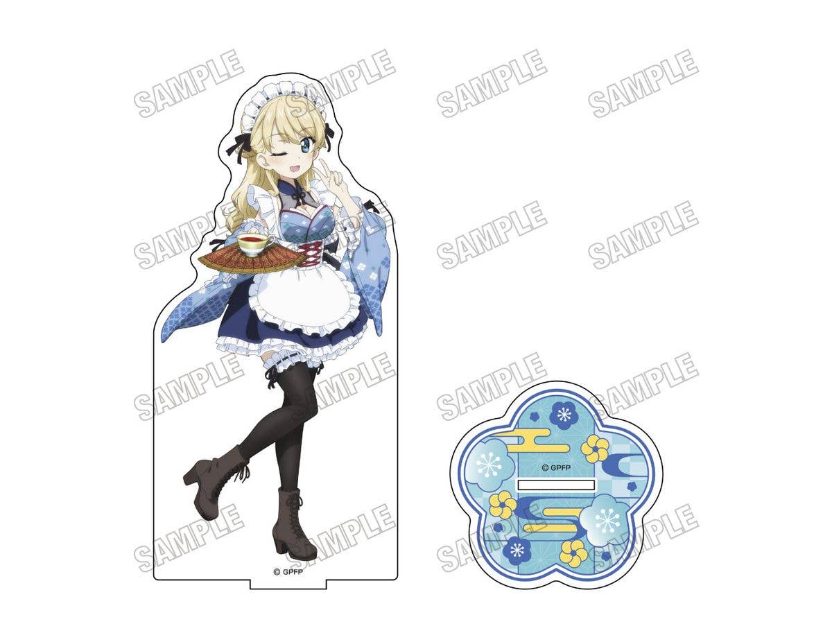 Girls & Panzer Final Chapter: Original Big Acrylic Stand Japanese Maid Ver. 2. Darjeeling