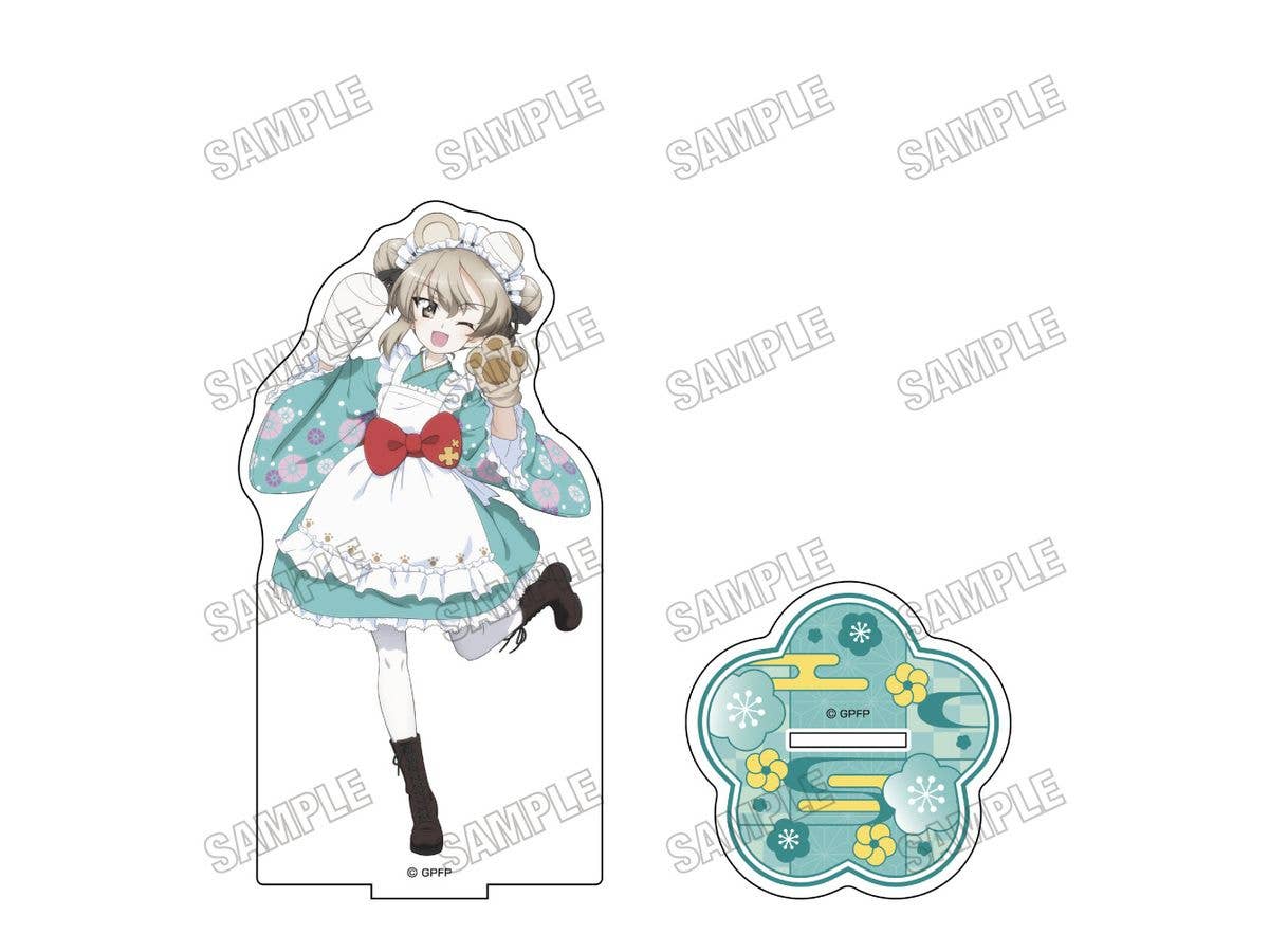 Girls & Panzer Final Chapter: Original Big Acrylic Stand Japanese Maid Ver. 3. Alice Shimada