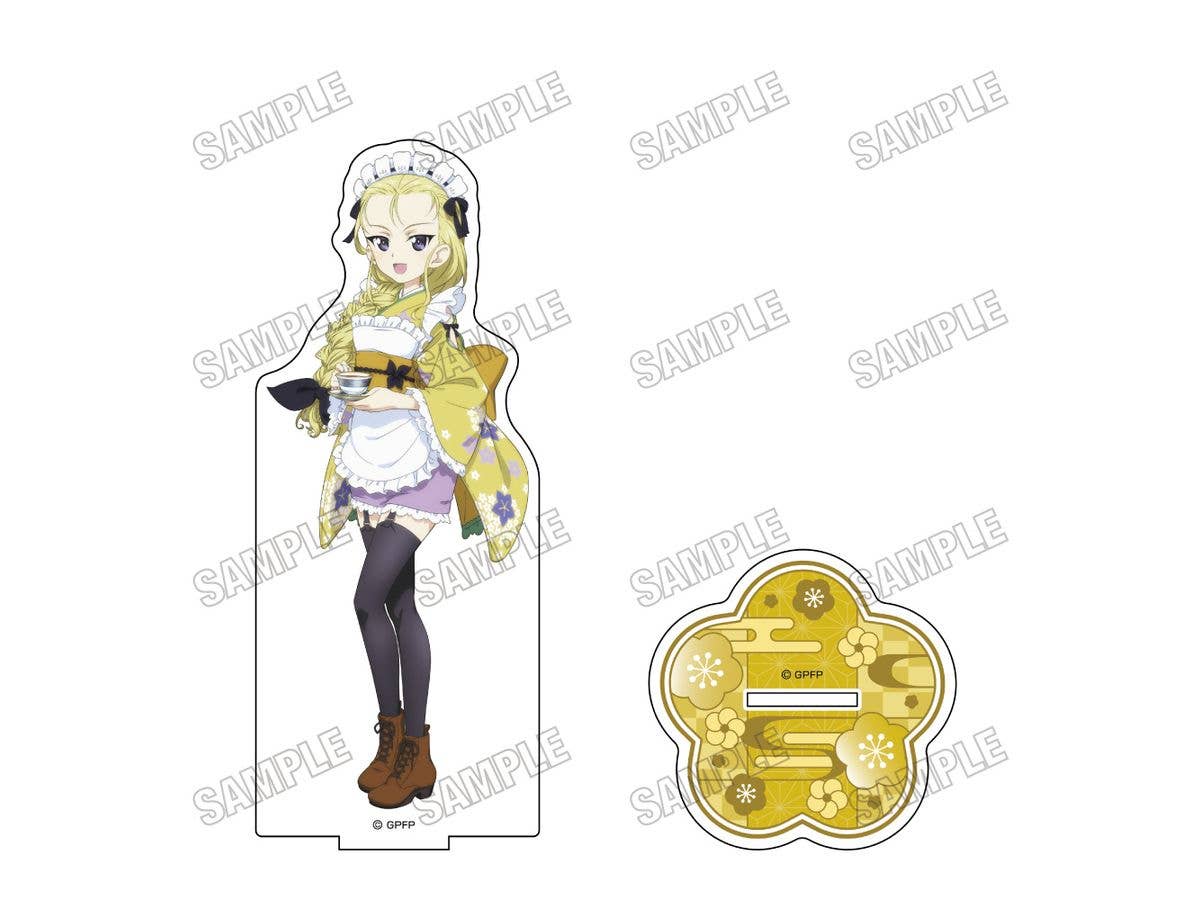 Girls & Panzer Final Chapter: Original Big Acrylic Stand Japanese Maid Ver. 5. Assam