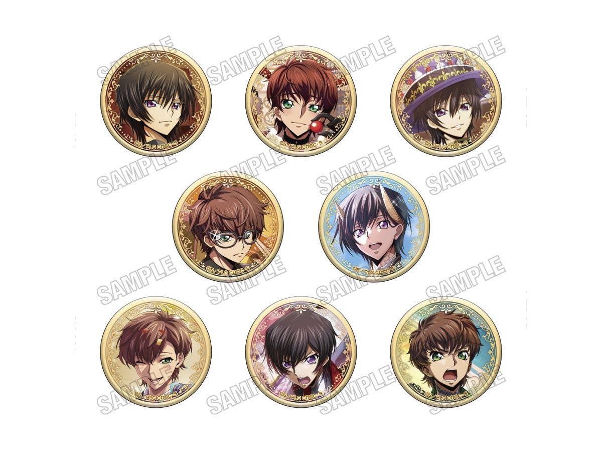 Code Geass: Lelouch Of The Rebellion Lost Stories: Hologram Tin Badge Collection 1 Box 8 Pieces